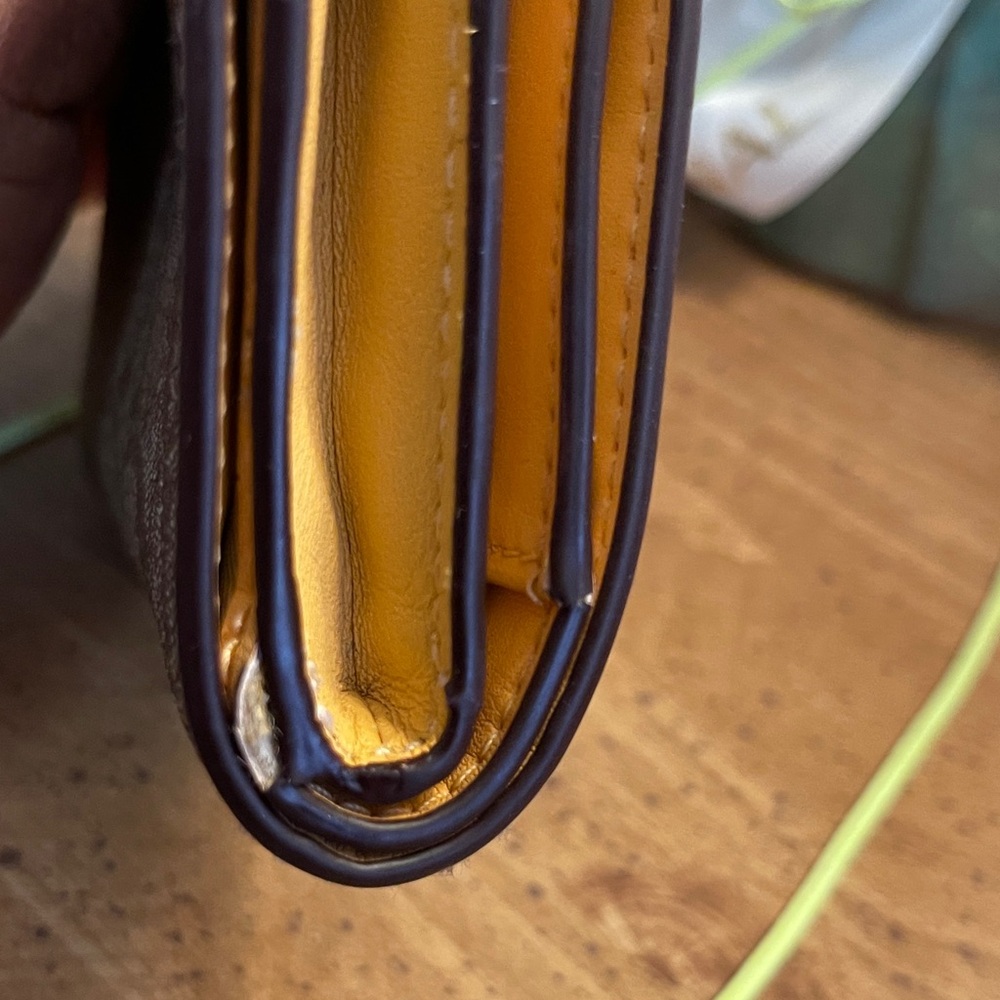 Coach Tan and Yellow Wallet - Picture 3 of 7